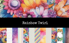 Paper Rose - Rainbow Twirl
