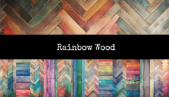 Paper Rose - Rainbow Wood