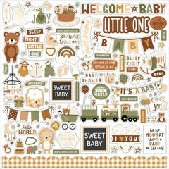 Special Delivery Baby- Echo Park - Cardstock Stickers 12"X12" - Elements