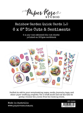 Rainbow Garden 1.0 - Paper Rose - 6"X8" Die Cuts & Sentiments (8375)