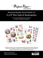 Rainbow Garden 1.0 - Paper Rose - 6"X8" Die Cuts & Sentiments (8375)