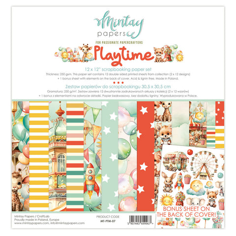 Playtime - Mintay Papers - 12"x12" Paper Set
