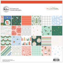 Holiday Dreams - PinkFresh Studios - Double-Sided Paper Pack 12"X12" 12/Pkg