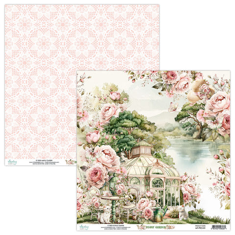 Peony Garden - Mintay Papers - 12X12 Patterned Paper - Paper 1