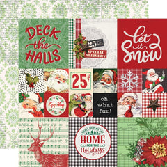 Simple Vintage Dear Santa - Simple Stories - Double-Sided Cardstock 12"X12" - 2"x2"/4"x4" Elements