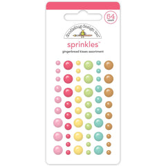 Gingerbread Kisses- Doodlebug - Sprinkles Adhesive Enamel Dots - Gingerbread Kisses Assortment (2854)
