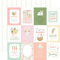 Here Comes Easter - Carta Bella - Double-Sided Cardstock 12"X12" - 3"x4" Journaling Cards