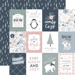 WinterLAND - Echo Park - Double-Sided Cardstock 12"X12" - 3"X4" Journaling Cards