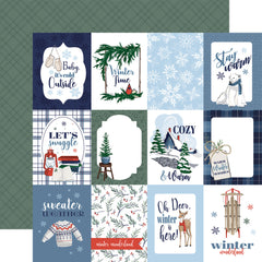 Wintertime - Carta Bella - 12"x12" Double-sided Patterned Paper - 3"x4" Journaling Cards