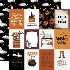 Halloween (2023) - Carta Bella - Double-Sided Cardstock 12"X12" -  3"x4" Journaling Cards