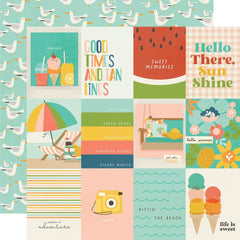Summer Snapshots - Simple Stories - Double-Sided Cardstock 12"X12" - 3"x4" Elements