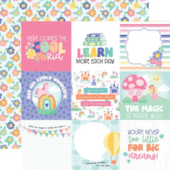 My Little Girl - Echo Park - Double-Sided Cardstock 12"X12" - 4"x4" Journaling Cards