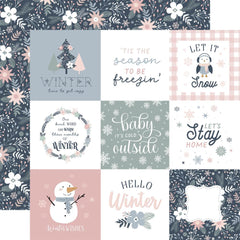 WinterLAND - Echo Park - Double-Sided Cardstock 12"X12" - 4"x4" Journaling Cards