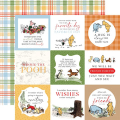 Winnie The Pooh - Echo Park - Double-Sided Cardstock 12"X12" - 4"x4" Journaling Cards