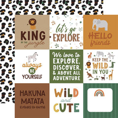 Little Explorer - Echo Park - Double-Sided Cardstock 12"X12" - 4"X4" Journaling Cards
