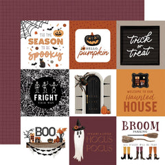 Halloween (2023) - Carta Bella - Double-Sided Cardstock 12"X12" - 4"x4" Journaling Cards