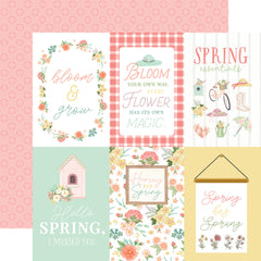 Here Comes Spring - Carta Bella - Double-Sided Cardstock 12"X12" - 4"x6" Journaling Cards