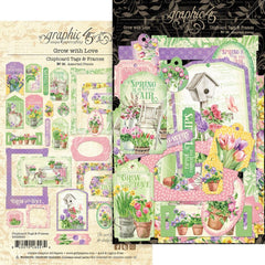 Grow With Love - Graphic 45 - Chipboard Frames & Tags (5574)
