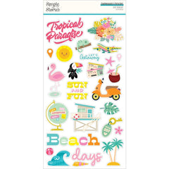 Just Beachy - Simple Stories - 6"X12" Chipboard Stickers