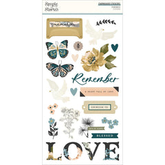 Remember - Simple Stories - Chipboard Stickers 6"X12"