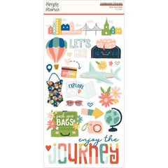 Pack Your Bags - Simple Stories - 6"X12" Chipboard Stickers