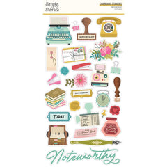 Noteworthy - Simple Stories - Chipboard Stickers 6"X12"
