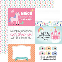 My Little Girl - Echo Park - Double-Sided Cardstock 12"X12" - 6"x4" Journaling Cards