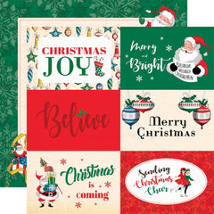 Season's Greetings - Carta Bella - Double-Sided Cardstock 12"X12" - 6"x4" Journaling Cards
