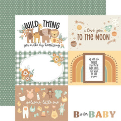 Our Baby - Echo Park - Double-Sided Cardstock 12"X12" -  6"X4" Journaling Cards