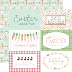 Here Comes Easter - Carta Bella - Double-Sided Cardstock 12"X12" - 6"x4" Journaling Cards