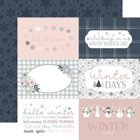 WinterLAND - Echo Park - Double-Sided Cardstock 12"X12" - 6"x4" Journaling Cards