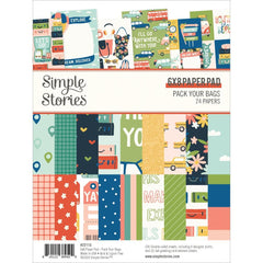 Pack Your Bags - Simple Stories - Double-Sided Paper Pad 6"X8" 24/Pkg