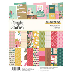 Noteworthy - Simple Stories - Double-Sided Paper Pad 6"X8" 24/Pkg
