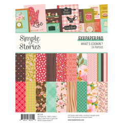 What's Cookin' ? - Simple Stories - Double-Sided Paper Pad 6"X8" 24/Pkg
