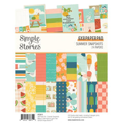 Summer Snapshots - Simple Stories - Double-Sided Paper Pad 6"X8" 24/Pkg