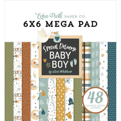 Special Delivery BABY BOY - Echo Park - Double-Sided Paper Pad 6"x6" 48/Pkg - MEGA