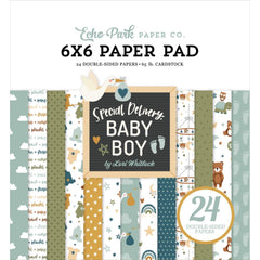 Special Delivery BABY BOY - Echo Park - Double-Sided Paper Pad 6"X6" 24/Pkg (8391)