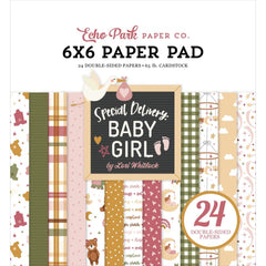 Special Delivery BABY GIRL - Echo Park - Double-Sided Paper Pad 6"X6" 24/Pkg