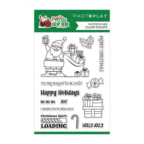 Santa Please Stop Here - PhotoPlay - Photopolymer Clear Stamps
