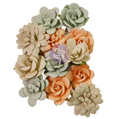In The Moment - Prima Marketing - Paper Flowers 12/Pkg - Airy Bliss (8372)