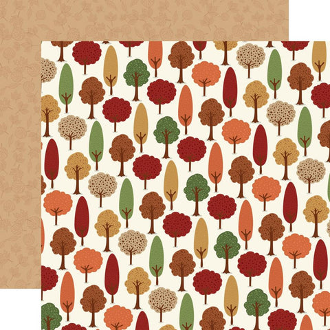 I Love Fall - Echo Park - Double-Sided Cardstock 12"X12" - Autumn Woods