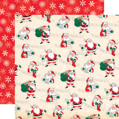 Season's Greetings - Carta Bella - Double-Sided Cardstock 12"X12" - Believe In Santa