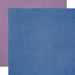 Simple Vintage Essentials Color Palette - Simple Stories - Double-Sided Cardstock 12"X12" - Blue & Purple Dots