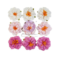 Avec Amour- Prima Marketing - Paper Flowers 9/Pkg - Blushing (4503)