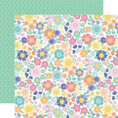 My Little Girl - Echo Park - Double-Sided Cardstock 12"X12" - Bright Floral