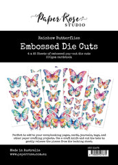 Rainbow Garden - Paper Rose - Embossed Die Cuts  - Butterflies (7675)