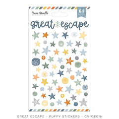 Great Escape - Cocoa Vanilla Studios - Puffy Stickers -  Stars & Circles (0834)