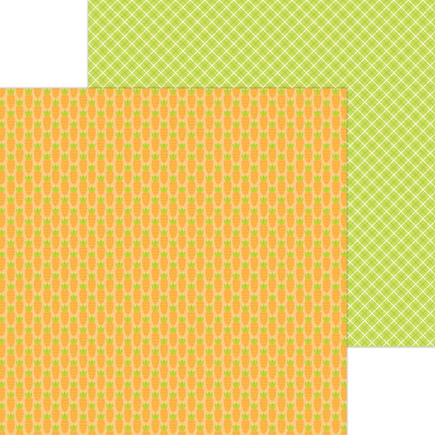 Bunny Hop - Doodlebug - Double-Sided Cardstock 12"X12" - Carrot Patch