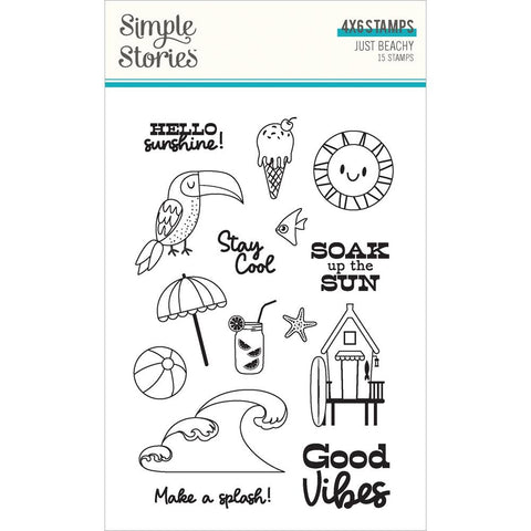 Just Beachy - Simple Stories - Clear Stamps