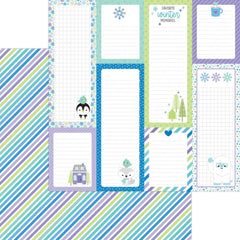 Snow Much Fun - Doodlebug - Double-Sided Cardstock 12"X12" - Cold Streak